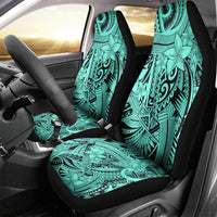 Polynesia Car Seat Cover Tribal Polynesian Spirit With Teal Pacific Flowers LT9 - Wonder Print Shop