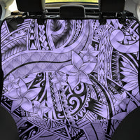 Polynesia Back Car Seat Cover Tribal Polynesian Spirit With Violet Pacific Flowers LT9 - Wonder Print Shop