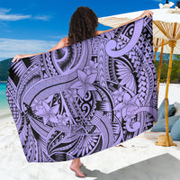Polynesia Sarong Tribal Polynesian Spirit With Violet Pacific Flowers - Wonder Print Shop