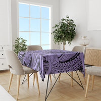 Polynesia Tablecloth Tribal Polynesian Spirit With Violet Pacific Flowers - Wonder Print Shop