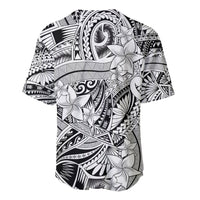 Polynesia Baseball Jersey Tribal Polynesian Spirit With White Pacific Flowers LT9 - Wonder Print Shop