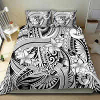 Polynesia Bedding Set Tribal Polynesian Spirit With White Pacific Flowers LT9 - Wonder Print Shop