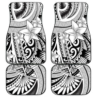 Polynesia Car Mats Tribal Polynesian Spirit With White Pacific Flowers LT9 - Wonder Print Shop