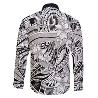 Polynesia Family Matching Summer Maxi Dress and Hawaiian Shirt Tribal Polynesian Spirit With White Pacific Flowers - Wonder Print Shop