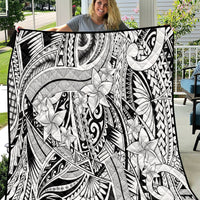 Polynesia Quilt Tribal Polynesian Spirit With White Pacific Flowers - Wonder Print Shop