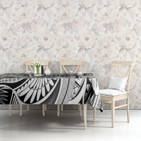 Polynesia Tablecloth Tribal Polynesian Spirit With White Pacific Flowers - Wonder Print Shop