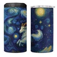 Yule Goat Starry Night 4 in 1 Can Cooler Tumbler LT9 - Wonder Print Shop