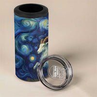 Yule Goat Starry Night 4 in 1 Can Cooler Tumbler LT9 - Wonder Print Shop