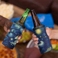 Yule Goat Starry Night 4 in 1 Can Cooler Tumbler LT9 - Wonder Print Shop