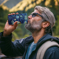 Yule Goat Starry Night 4 in 1 Can Cooler Tumbler LT9 - Wonder Print Shop