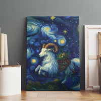 Yule Goat Starry Night Canvas Wall Art LT9 - Wonder Print Shop