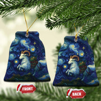 Yule Goat Starry Night Ceramic Ornament LT9 - Wonder Print Shop