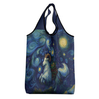 Yule Goat Starry Night Grocery Bag
