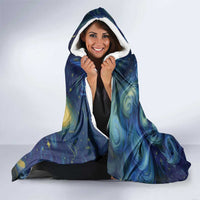 Yule Goat Starry Night Hooded Blanket