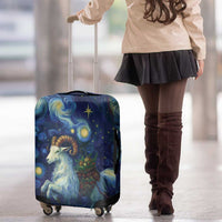 Yule Goat Starry Night Luggage Cover - Wonder Print Shop