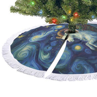 Yule Goat Starry Night Tree Skirt - Wonder Print Shop