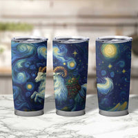 Yule Goat Starry Night Tumbler Cup - Wonder Print Shop