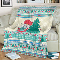 Gnome Bagpies Musical Blanket Nollaig Chridheil Scotland Christmas Pattern
