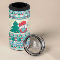 Gnome Bagpies Musical 4 in 1 Can Cooler Tumbler Nollaig Chridheil Scotland Christmas Pattern LT9 - Wonder Print Shop