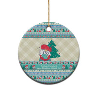 Gnome Bagpies Musical Ceramic Ornament Nollaig Chridheil Scotland Christmas Pattern LT9 - Wonder Print Shop