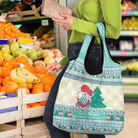 Gnome Bagpies Musical Grocery Bag Nollaig Chridheil Scotland Christmas Pattern