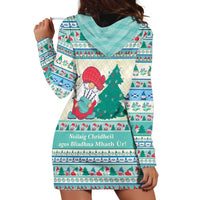 Gnome Bagpies Musical Hoodie Dress Nollaig Chridheil Scotland Christmas Pattern - Wonder Print Shop