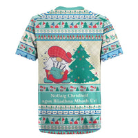 Gnome Bagpies Musical Rugby Jersey Nollaig Chridheil Scotland Christmas Pattern - Wonder Print Shop