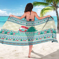 Gnome Bagpies Musical Sarong Nollaig Chridheil Scotland Christmas Pattern - Wonder Print Shop