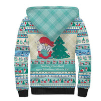 Gnome Bagpies Musical Sherpa Hoodie Nollaig Chridheil Scotland Christmas Pattern - Wonder Print Shop