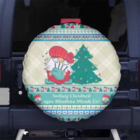 Gnome Bagpies Musical Spare Tire Cover Nollaig Chridheil Scotland Christmas Pattern - Wonder Print Shop