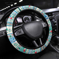 Gnome Bagpies Musical Steering Wheel Cover Nollaig Chridheil Scotland Christmas Pattern - Wonder Print Shop