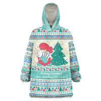 Gnome Bagpies Musical Wearable Blanket Hoodie Nollaig Chridheil Scotland Christmas Pattern - Wonder Print Shop