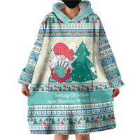 Gnome Bagpies Musical Wearable Blanket Hoodie Nollaig Chridheil Scotland Christmas Pattern - Wonder Print Shop