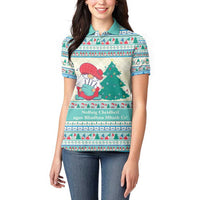 Gnome Bagpies Musical Women Polo Shirt Nollaig Chridheil Scotland Christmas Pattern - Wonder Print Shop
