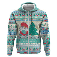 Gnome Bagpies Musical Zip Hoodie Nollaig Chridheil Scotland Christmas Pattern - Wonder Print Shop