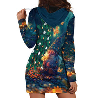 Nollaig Chridheil Scottish Gnome Hoodie Dress Bagpies Musical and Chirstmas Tree - Wonder Print Shop