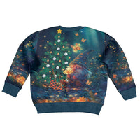 Nollaig Chridheil Scottish Gnome Kid Ugly Christmas Sweater Bagpies Musical and Chirstmas Tree - Wonder Print Shop