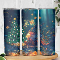 Nollaig Chridheil Scottish Gnome Skinny Tumbler Bagpies Musical and Chirstmas Tree - Wonder Print Shop