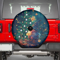 Nollaig Chridheil Scottish Gnome Spare Tire Cover Bagpies Musical and Chirstmas Tree - Wonder Print Shop