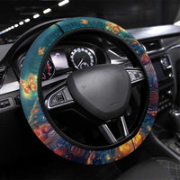 Nollaig Chridheil Scottish Gnome Steering Wheel Cover Bagpies Musical and Chirstmas Tree - Wonder Print Shop