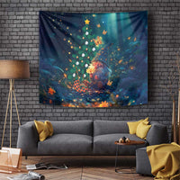 Nollaig Chridheil Scottish Gnome Tapestry Bagpies Musical and Chirstmas Tree - Wonder Print Shop