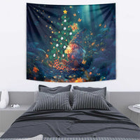 Nollaig Chridheil Scottish Gnome Tapestry Bagpies Musical and Chirstmas Tree - Wonder Print Shop