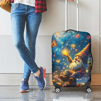 Nollaig Chridheil Scottish Gnome Luggage Cover Merry Christmas with Starry Night - Wonder Print Shop