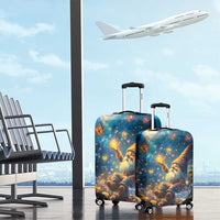 Nollaig Chridheil Scottish Gnome Luggage Cover Merry Christmas with Starry Night - Wonder Print Shop