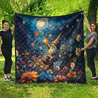 Nollaig Chridheil Scottish Gnome Quilt Merry Christmas with Starry Night - Wonder Print Shop