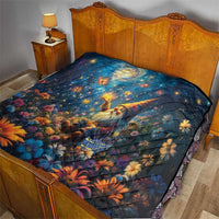 Nollaig Chridheil Scottish Gnome Quilt Merry Christmas with Starry Night - Wonder Print Shop