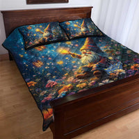 Nollaig Chridheil Scottish Gnome Quilt Bed Set Merry Christmas with Starry Night - Wonder Print Shop