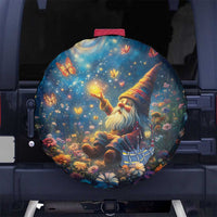 Nollaig Chridheil Scottish Gnome Spare Tire Cover Merry Christmas with Starry Night - Wonder Print Shop