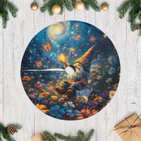 Nollaig Chridheil Scottish Gnome Tree Skirt Merry Christmas with Starry Night - Wonder Print Shop
