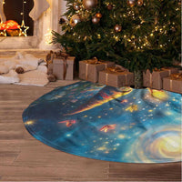 Nollaig Chridheil Scottish Gnome Tree Skirt Merry Christmas with Starry Night - Wonder Print Shop